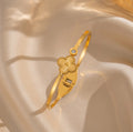 Gold Plated clover bangle😻*message me for color!*